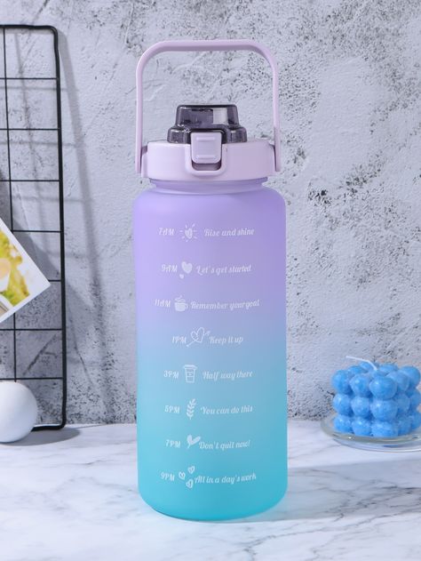 Motivational Water Bottle Aesthetic, Big Water Bottle Aesthetic, Cute Water Bottles With Straws, Motivation Bottle, Cool Water Bottles, Water Bottles For School, Bottles For School, Giant Water Bottle, Motivational Bottle