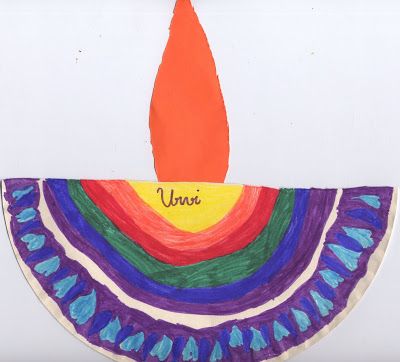 Diwali Paper Lamp Craft For Kids                                                                                                                                                                                 More Paper Lamp Craft, Diwali Crafts For Kids, Diwali Eyfs, Diwali Craft For Children, Diwali For Kids, Lamp Craft, Diwali Crafts, Coloured Sand, Diya Diwali