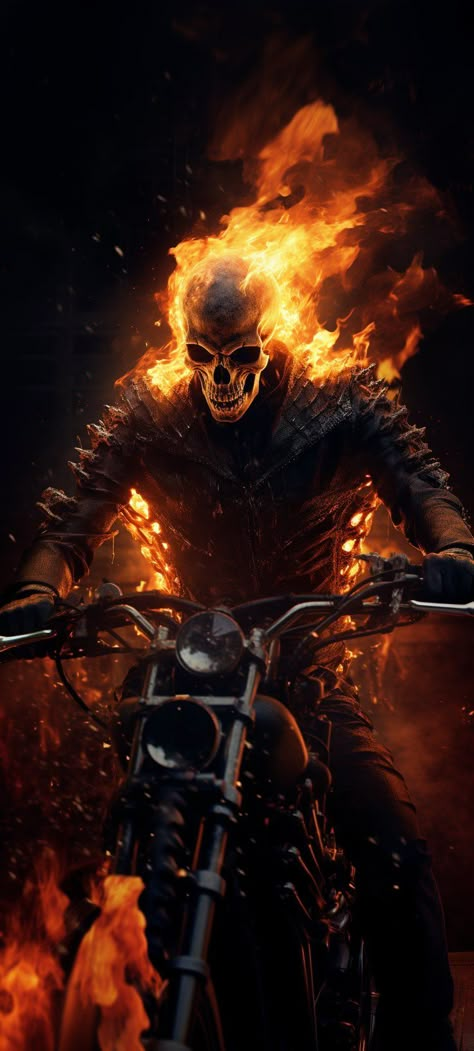 Ghost Rider Comic Wallpaper, Ghost Rider Tattoo Ideas, Ghost Rider Tattoo Design, Anti Hero Wallpaper, Ghost Rider Aesthetic, Ghost Rider Wallpapers, Ghost Rider Art, Ghost Rider Comic, Ghost Rider Images