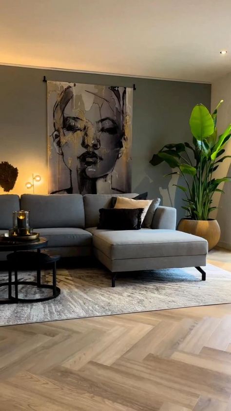 Grey Sofa Living Room, House Interior Living Room, House Interior Decor Ideas, Design House Interior, Latest Living Room Designs, Living Room Decor Gray, Apartment Living Room Design, Interior Living Room, House Interior Design