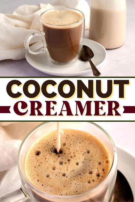 Add this dairy-free homemade coconut creamer to your morning coffee to start your day right. It’s vegan and Paleo, and you can even make it keto-friendly. Homemade Coconut Creamer, Coconut Cream For Coffee, Non Dairy Coffee Creamer Recipes, Diy Coconut Milk Creamer, Coconut Milk Coffee Creamer Homemade, Homemade Coffee Creamer With Coconut Milk, Coffee Creamer Coconut Milk, Coconut Cream Coffee Creamer, Coconut Creamer For Coffee