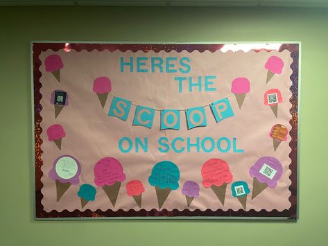 Ice Cream Bulletin Board Ideas, Ice Cream Bulletin Board, Welcome Bulletin Board, Ra Decorations, Welcome Bulletin Boards, Work Bulletin Boards, Ra Boards, Ice Cream Theme, Ra Ideas