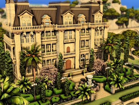 The Sims Resource - Luxury Palace Sims 4 Palace, Sims Family, Bloxburg Inspiration, Sims 4 City Living, Luxury Palace, The Sims 4 Lots, San Myshuno, Luxury Architecture, Sims Builds