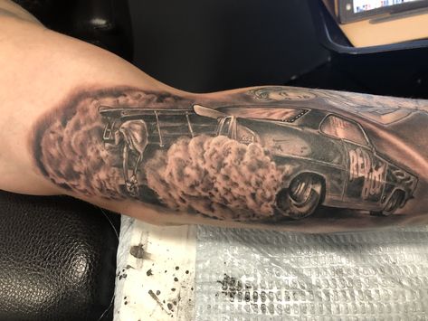 Drag car 1966 nova Drag Racing Tattoo, Racer Tattoo, Troy Tattoo, 1966 Nova, Chris Tattoo, Wing Tattoos, Racing Tattoos, Drag Racer, Wings Tattoo