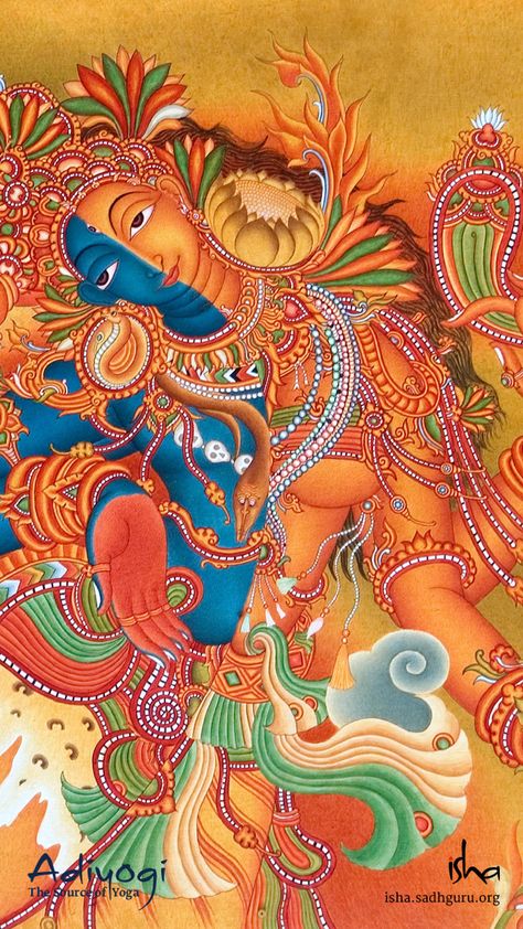 Kerala Mural Painting Shiva Parvati, Kerala Painting, Gods Painting, Hindu Cosmos, Indian Traditional Paintings, Mural Art Design, Mural Paintings, Durga Painting, Shiva Parvati