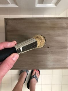 Painting Plastic To Look Like Wood, Faux Distressed Wood, Faux Driftwood Paint Finish, Should I Paint My Wood Trim, Faux Wood Stain How To Paint, Faux Wood Furniture Painting, Faux Wood Painting Technique, Buffet Redo, Stain Over Paint