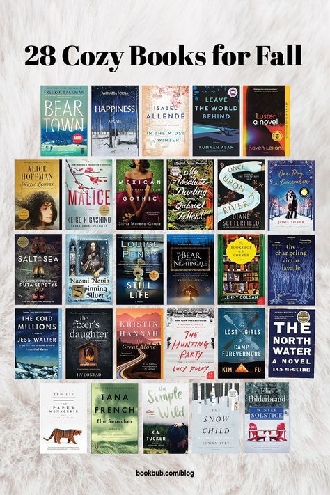 The ultimate list of cozy books to read this fall. Cosy Autumn Books, Fall Fiction Books, Books For Fall Reading, Cozy Fall Books, Fall Books To Read, Books For Fall, November Books, October Books, Fall Books