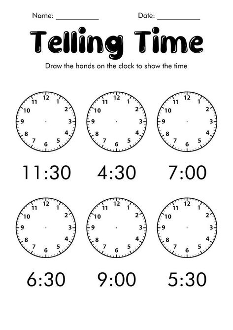 Clock Anchor Chart 3rd Grade, Grade 2 Time Worksheets, 1st Grade Clock Worksheets, Telling Time First Grade Worksheets Free Printable, 1st Grade Telling Time Worksheets, Clock Kindergarten Activities, 2nd Grade Time Worksheets Free, Telling Time 1st Grade, 1st Grade Time Worksheets