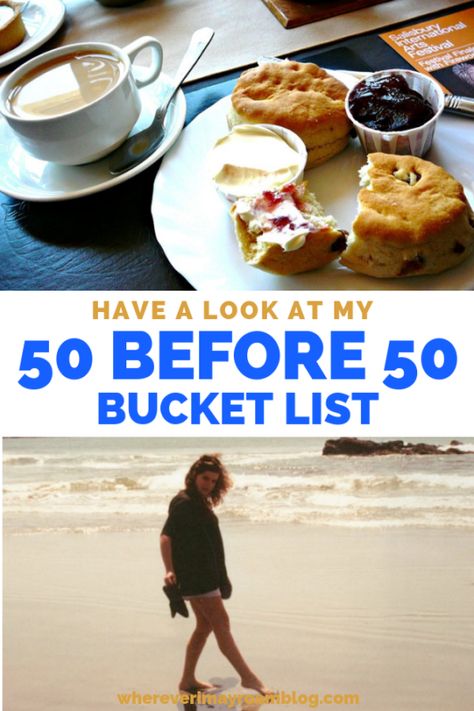 Have a look at my bucket list of things I want to accomplish before my 50th birthday. #bucketlist #50before50 #lists 50th Birthday Trips For Women, 50th Birthday Trip Ideas For Women, 50 Before 50, Bucket List Ideas For Women, Old Bucket, Bucket List Life, Edc Bag, Turning 50, Bucket List Ideas