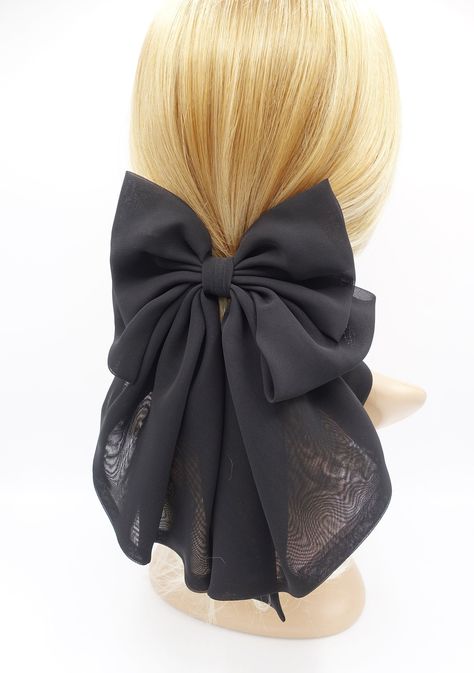 dress hair bow, suit hair bow, chiffon hair bow, designer hair bow for women at $27.30 Chiffon Hair, Satin Suit, Bow Shop, Hair Accessories Clips, French Barrette, Shop For Women, Diy Hair Bows, Diy Hair, Women Dress