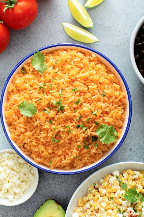 Easy Mexican Rice - Happily Unprocessed Simple Mexican Rice, Mexican Rice Side Dish, Mexican Rice Bowl, Instant Pot Spanish Rice, Mexican Rice Easy, Spanish Rice Recipe, Mexican Side Dishes, Rice Side, Emergency Food Supply