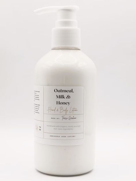 Oatmeal Milk and Honey Lotion for Dry Itchy Skin Soothing - Etsy Milk And Honey Lotion, Non Greasy Lotion, Honey Lotion, Oatmeal Cream Pies, Oatmeal Milk, Best Lotion, Colloidal Oatmeal, Dry Itchy Skin, Honey Oatmeal