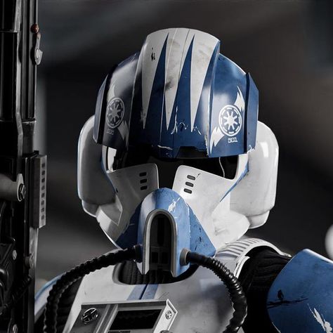 Mandalorian Business on Instagram: "Yet another 501st clone pilot who made his appearance in Season 7 if I remember correctly with a sick helmet design! Members of my Patreon were possible to see work in progress shots for this custom piece as well as early access to this post! Feel free to check out my Patreon! #legends #order66 #realistic #3dartist #textureartist #substance3dpainter #3drender #3dmodel #3dart #3d #3dcustom #clonetrooper #digitalartworks #digitalarts #blenderart #clonewarsart #clonewarsfanart #clonewars #fanart #starwarsart #starwars #custom #pilot #clonewarscustom #clonepilot #clonetrooperpilot #phase2pilot #clonepilothawk #hawk #501st" Clone Trooper Phase 2 Helmet, Custom Clone Trooper Designs, Mandalorian Business, Clone Trooper Pilot, Clone Pilot, Clone Armor, Armor Reference, Clone Trooper Helmet, Clone Wars Art