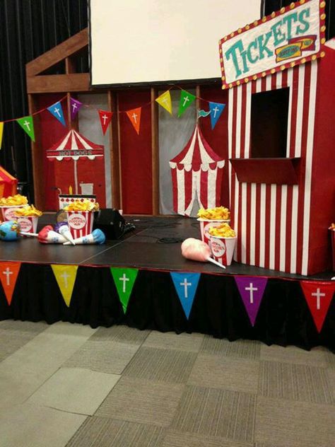 Banners I want Vbs Celebrate The Savior, Celebrate The Savior Vbs Decorations, Vbs Carnival Theme, Celebrate The Savior Vbs, Circus Theme Crafts, Carnival Vbs, Circus Vbs, Amusement Park Party, Staar Review