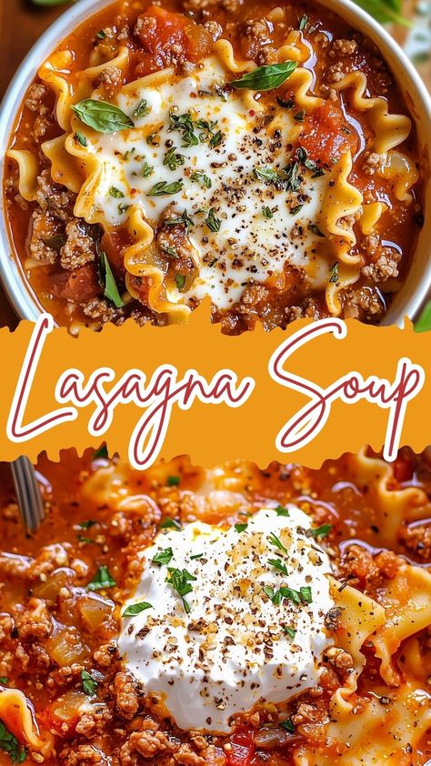 Lasagna Soup Lasagna Soup With Chicken Broth, Lasagna Soup With Ricotta Balls, Lasagna Soup Crockpot Italian Sausage, Lasagna Soup Cottage Cheese, Lasagna Soup Recipe With Cottage Cheese, Lasagna Soup With Spaghetti Sauce, Lazana Soup Recipe, Lasagna Recipe Soup, Lasagna Soup Stove Top