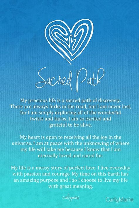 Affirmation - Sacred Path by CarlyMarie Carly Marie, Beautiful Affirmations, Group Ideas, Symbolic Tattoos, Positive Mind, Mind Body Soul, Manifestation Quotes, Spiritual Healing, Lesson Plan