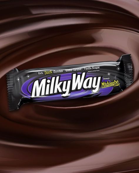 MILKY WAY on Instagram: “Dark chocolate + caramel and nougat make Milky Way Midnight out of this world 🚀. • • • #milkyway #midnight #darkchocolate #caramel #nougat” Milky Way Chocolate, Milky Way Candy, Dark Chocolate Caramel, Xmas 2024, Chocolate Caramel, Out Of This World, Milky Way, Christmas List, This World