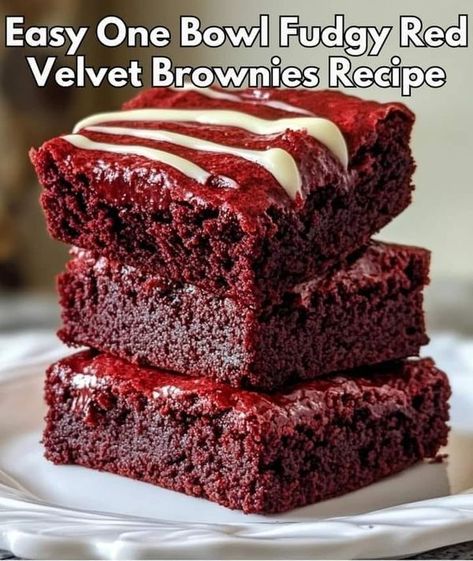 Red Velvet Brownies Recipe, Velvet Desserts, Red Velvet Desserts, Velvet Brownies, Red Velvet Flavor, Red Velvet Recipes, Red Velvet Brownies, Chewy Brownies, Brownie Ingredients