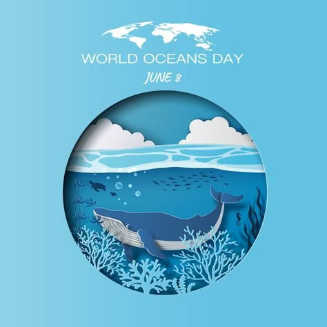 Ocean Museum Design, Ocean Poster Design, Coral Vector, Rocket Flying, Whale Swimming, World Ocean Day, World Oceans Day, Design Studio Workspace, Silhouette People