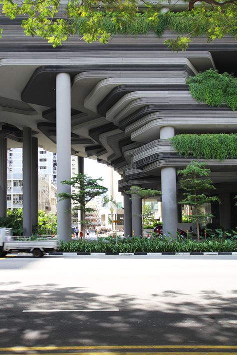 Park Royal on Pickering Singapore Photograph - NOMA* Park Royal Singapore, House Garden Landscape, Singapore Architecture, Park Royal, Singapore Garden, Mall Design, Mix Use Building, Door Gate Design, Apartment Architecture