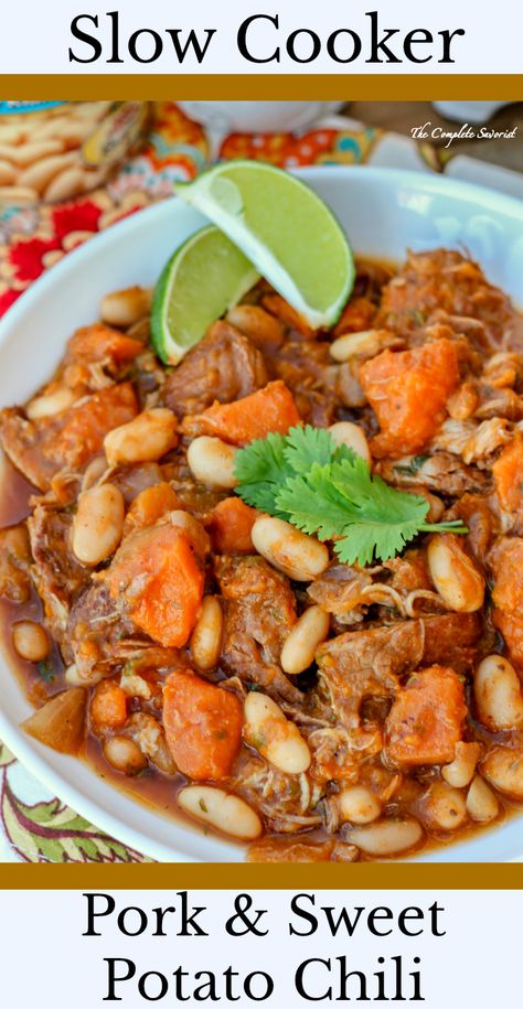 Crockpot Spiced Sweet Potatoes, Pork Stew With Sweet Potato, Pork With Sweet Potatoes, Pork And Sweet Potato Stew, Pork Sweet Potato Recipes, Pork And Sweet Potatoes, Pork And Sweet Potato Recipes, Pork Loin And Sweet Potatoes, Ham And Sweet Potato Recipes