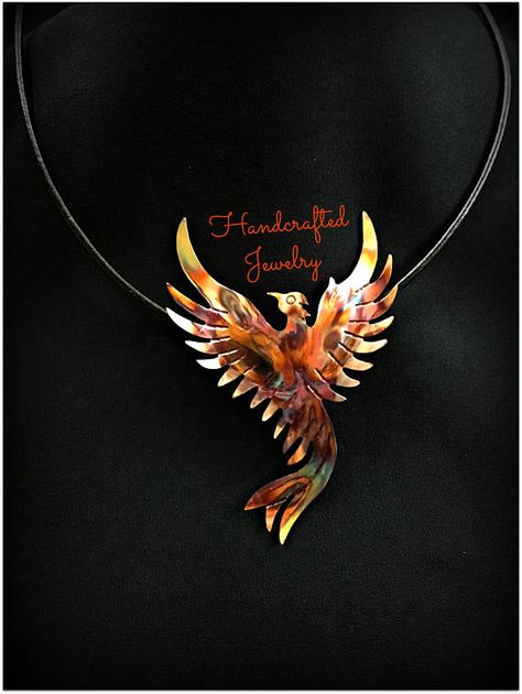 Flame Painting, Phoenix Jewelry, Phoenix Necklace, Dragon Heart, Phoenix Pendant, Phoenix Rising, Etsy Marketing, Etsy Seo, Magical Jewelry