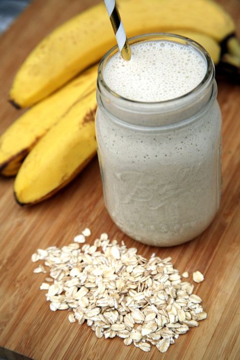 Overnight Breakfast Cookie | Try These Overnight Oats Recipes — All Under 400 Calories | POPSUGAR Fitness Photo 15 Drinkable Overnight Oats, Overnight Oats Smoothie, Low Sugar Breakfast, Oats Smoothie Recipes, Oats Smoothie, Grill Sandwich, Overnight Breakfast, High Protein Desserts, Banana Overnight Oats