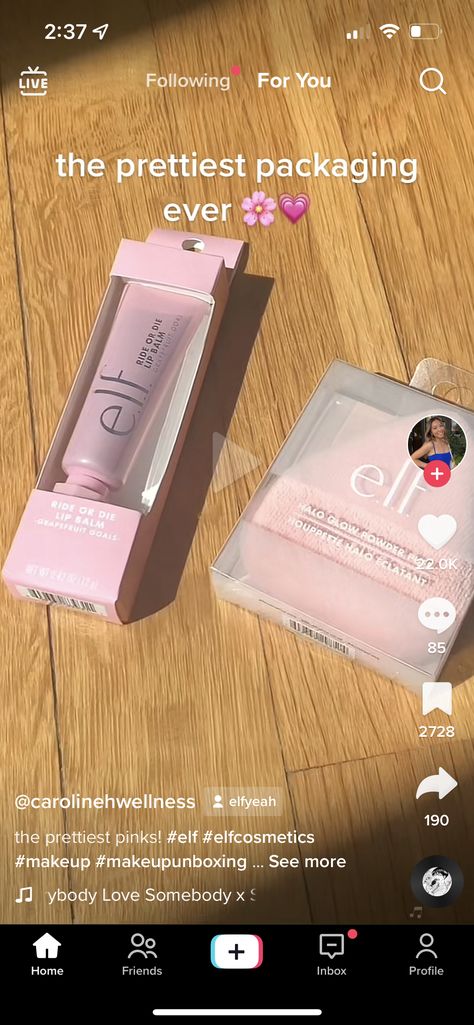 Elf Ride Or Die Lip Balm, Pink Lip Balm, E.l.f. Cosmetics, Pretty Packaging, Ride Or Die, Pink Lips, Makeup Inspiration, Grapefruit, Pretty In Pink