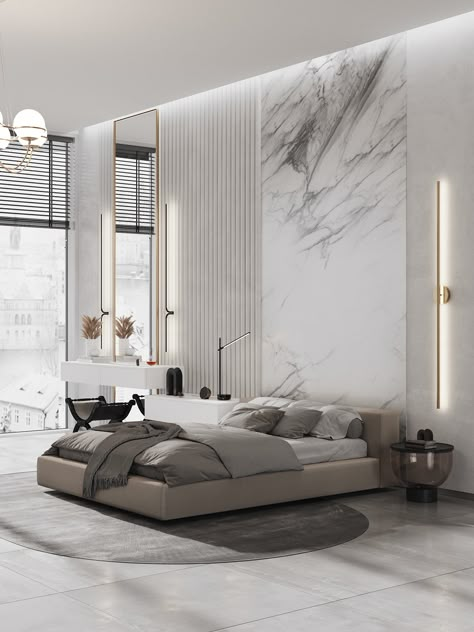 Marble Bedroom, Luxe Bedroom, Modern Luxury Bedroom, Modern Bedroom Interior, Luxury Bedroom Design, Luxurious Bedroom, Luxury Bedroom Master, Bedroom Bed Design, Bedroom Furniture Design