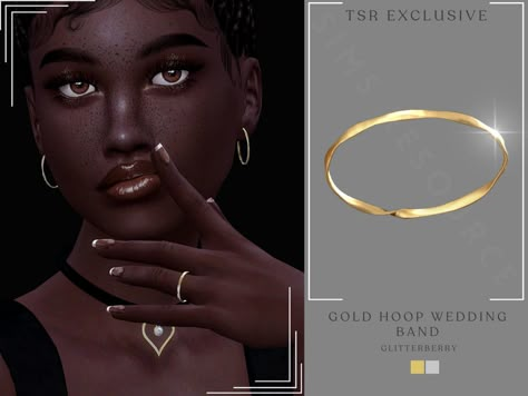 A simple gold wedding band Sims 4 Wedding Band Cc, Sims 4 Gold Jewelry, Ring Sims 4 Cc, Simple Gold Wedding Band, Female Sims, Christmas City, Oval Cut Diamond Rings, Emerald Diamond Earrings, Precious Rings