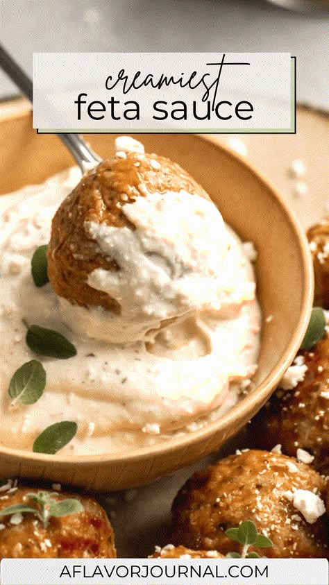 Creamy Feta Cheese Sauce Feta Cheese Sauce Recipes, Whipped Feta Sauce, Feta Sauce Recipe, Creamy Feta Dip, Feta Cream Sauce, Whipped Feta Dip With Sour Cream, Feta Pasta Sauce, Sauce With Greek Yogurt, Creamy Feta Sauce