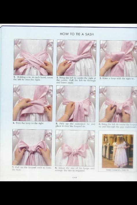 Eine Schleife binden. So geht das also How To Tie A Dress, Crochet Baby Outfits, Princess Dress Patterns, Candy Castle, Swirl Dress, Bow Sash, Bow Tutorial, Collection Design, Sewing Blogs