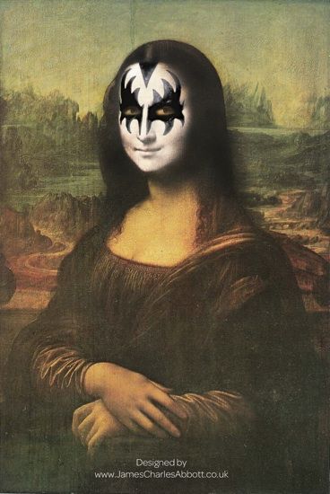 www.JamesCharlesAbbott.co.uk Mona Lisa Parody, Mona Lisa Smile, Just Funny, Geeky Art, Were Expecting, American Gothic, Art Parody, Kiss Band, Autumn Leaves Photography