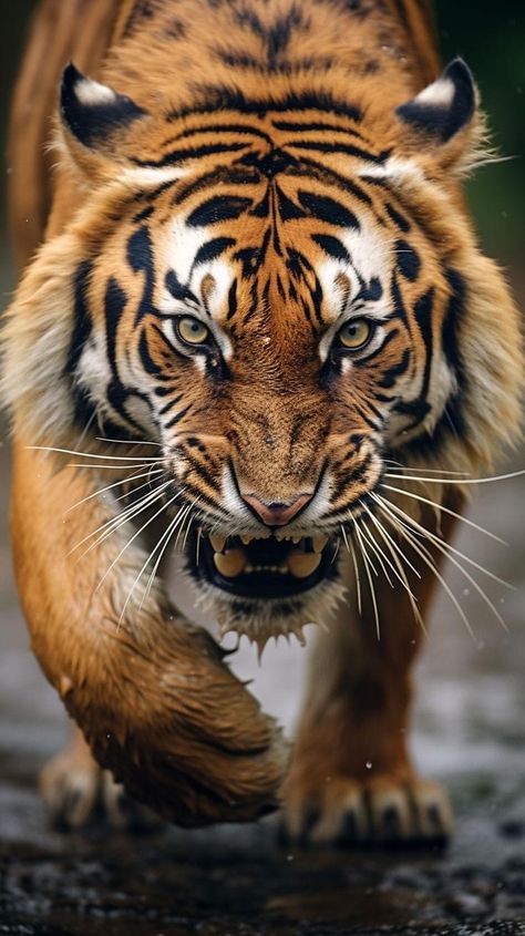 Tiger In The Wild, Wild Tiger Photography, Predators Animal, Tiger Reference Photo, Tiger Fotografie, Tigers In The Wild, Tiger Reference, Tiger Photo, Tiger Attack