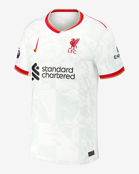 Built for comfort, this Match jersey brings together sweat-wicking technology and lightweight material to help you experience the same fit and performance as your favorite Liverpool player. The official on-field design adds an authentic touch for passionate fans. Shown: White Style: NN201998648-LFC Mohamed Salah Liverpool, Trent Alexander Arnold, Salah Liverpool, Match Three, Liverpool Players, Virgil Van Dijk, Alexander Arnold, Mohamed Salah, White Style