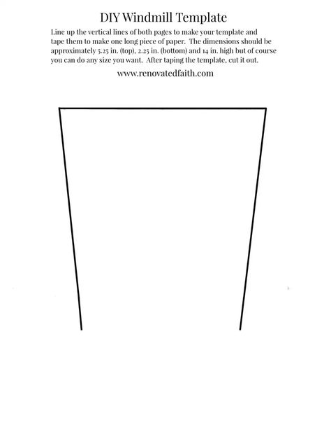 DIY Windmill Template.pdf Windmill Template, Diy Windmill, Windmill Blades, Decorating On A Dime