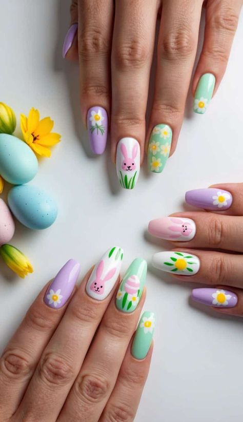 Looking for Easter nail art ideas? Discover these ideas to add a fun and stylish twist to your manicure. Whether you love playful patterns or soft pastel shades, these designs bring a fresh spring vibe. Get inspired to create a festive and charming nail look. Easter Nail Designs, Easter Nail, Easter Nail Art, Pretty Nail Art Designs, Gel Art, Easter Nails, Pretty Nail Art, Spring Vibes, Pastel Shades