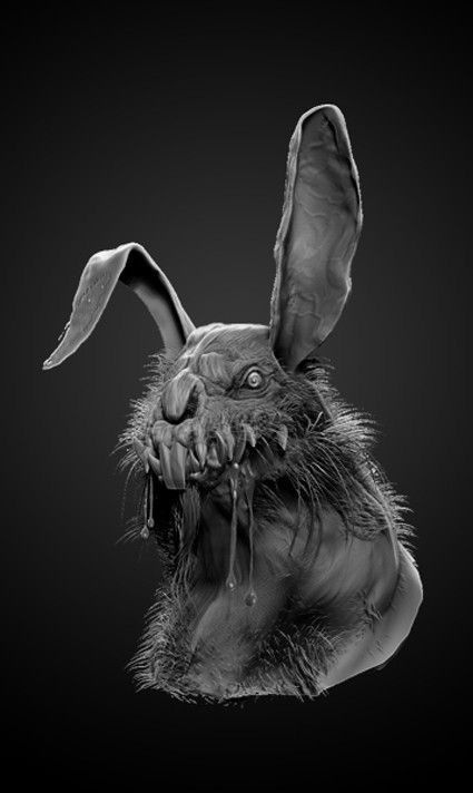 Rabbit Monster, Bunny Monster, Goya Paintings, Monster Co, Zombie Apocolypse, Animal Captions, Rabbit Sculpture, Peter Cottontail, Dark Artwork