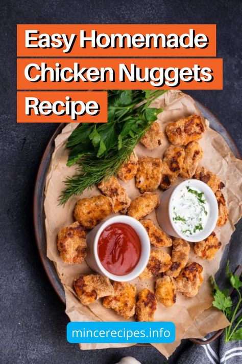 Easy Homemade Chicken Nuggets Recipes Easy Homemade Chicken Nuggets, Chicken Nuggets Recipes, Meat For Babies, Recipes For Lunch, Homemade Chicken Nuggets, Chicken Nugget Recipes, Ground Chicken Recipes, Ground Meat Recipes, Turkey Chicken