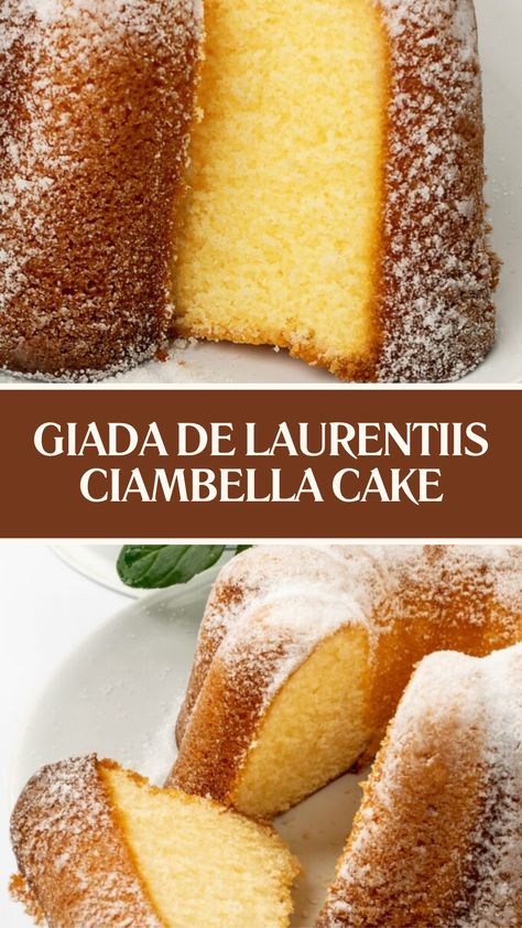 Giada De Laurentiis Ciambella Cake Giada Olive Oil Cake, Italian Lemon Bundt Cake, Italian Pound Cake Recipes, Italian Bundt Cake, Italian Lemon Cake, Italian Desserts Traditional, Giada Recipes, Lemon Bundt Cake, Italian Cake