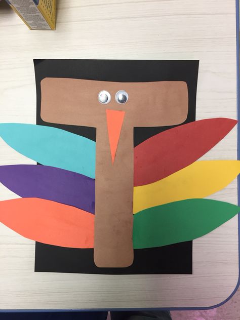 Turkey Crafts For Toddlers Easy, T For Turkey Craft, Letter T Turkey Craft, T Is For Turkey Preschool, T Is For Turkey Craft, Turkey Name Craft, T Is For Craft, Letter T Crafts For Toddlers, Turkey Name Activity Preschool