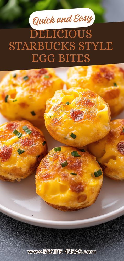 Try these super easy and creamy Better Than Starbucks Egg Bites that are perfect for a quick breakfast. Packed with protein and flavor, they are ideal for busy mornings. With just a handful of simple ingredients, you can whip up these tasty bites that are soft and savory. Enjoy them alongside your morning coffee for a satisfying start to your day. These egg bites make for a healthy grab-and-go option, perfect for those looking to eat well without the hassle. Get ready to fall in love with this effortless recipe that will outshine your typical cafe choices! Eggbites Breakfast, Easy Egg Bites, Starbucks Egg Bites Recipe, Potato Bites Recipe, Starbucks Egg Bites, Egg Bites Recipe, Protein Packed Snacks, Potato Bites, Dairy Free Cheese