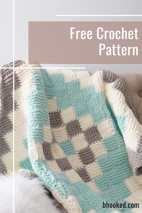 Tunisian Crochet Graphgan, Crochet Entrelac Blanket Free Pattern, Tunisian Entrelac Crochet Patterns Free, Tunisian Entrelac Crochet, Enterlac Crochet, Crotchet Blankets, Crochet Entrelac, Tunisian Baby Blanket, Entrelac Crochet