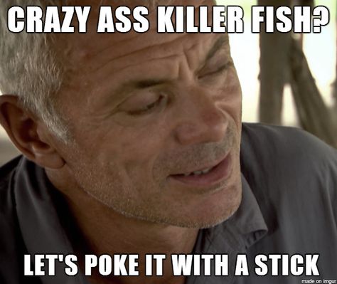 https://flic.kr/p/hG52zc | Jeremy Wade: Fish Expert | So I'm watching river monsters on Netflix and pause it to come across this face and had to do something with it. Jeremy Wade River Monsters, Big Creatures, John Wade, Fishing Jokes, Jeremy Wade, River Monsters, Monster Fishing, Fishing Quotes, Funny Fishing