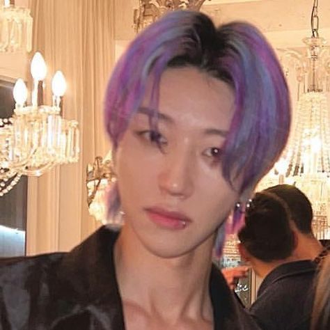 Xu Minghao - The8 galaxy ( blue pruple mixed ) hair biometric photo with lip piercing Minghao Galaxy Hair, Minghao Blue Hair, Galaxy Hair, Xu Minghao, Mixed Hair, Lip Hair, Lip Piercing, Blue Scarf, Purple Hair