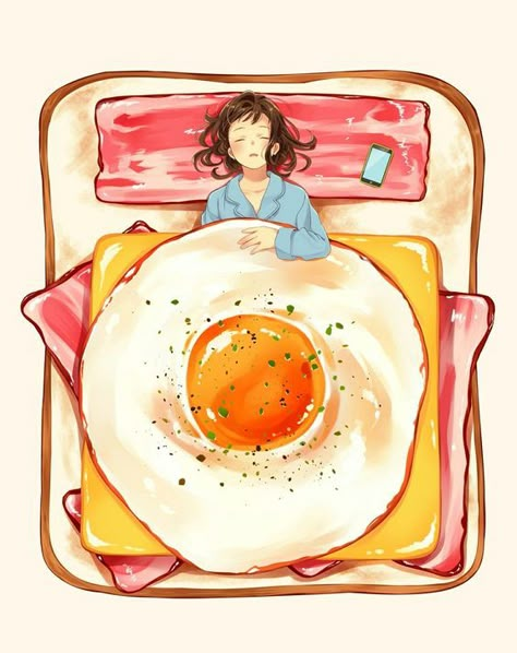 Anime Food Illustration, Food Illustrations Art, Food Artwork Illustration, Anime Food Drawings, Food Anime Art, Aesthetic Food Drawing, Anime Food Art, Food Drawing Sketches, Food Art Aesthetic