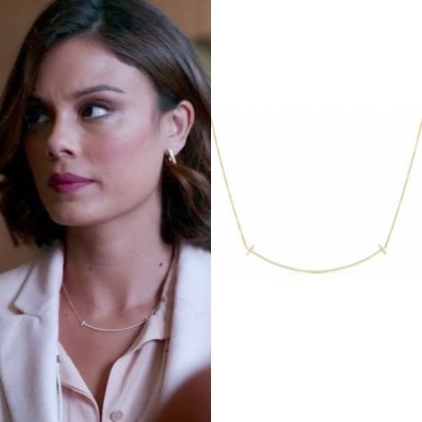 Cristal Flores wears this Tiffany "Tiffany T Smile" necklace on Dynasty 1x05 Tiffany Smile Necklace, Lizzie Fortunato Earrings, Sophie Hulme Bag, Manolo Blahnik Boots, Dynasty Closet, Emma Roberts Style, Smile Necklace, Dynasty Outfits, Nathalie Kelley