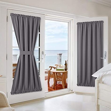 Door Window Curtains, Blinds For French Doors, Glass Door Curtains, Door Window Treatments, Patio Door Curtains, French Door Curtains, Curtains Blackout, French Curtains, Curtain For Door Window