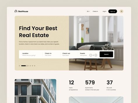 Real Estate Website Design Landing Pages, Real Estate Ui Design, Real Estate Website Design Inspiration, House Website Design, Real Estate Agent Website Design, Real Estate Landing Page Design, Real Estate Aesthetic, Website Real Estate, Real Estate Landing Page