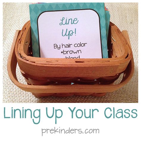 Ideas for Lining Up Your Class - has a freebie with cards to use for creative ways to line up. Preschool Transitions, Classroom Management Preschool, Teaching Classroom Management, Prek Classroom, Classroom Procedures, Classroom Behavior Management, Classroom Organisation, Task Boxes, Lining Up